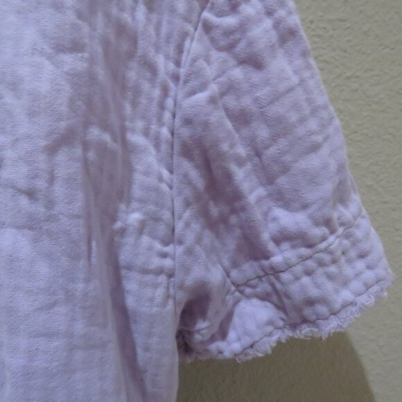 FREE PEOPLE WE THE FREE Palo Alto Textured Gauzy Cotton Oversize Pocket Top Boho - Picture 9 of 13